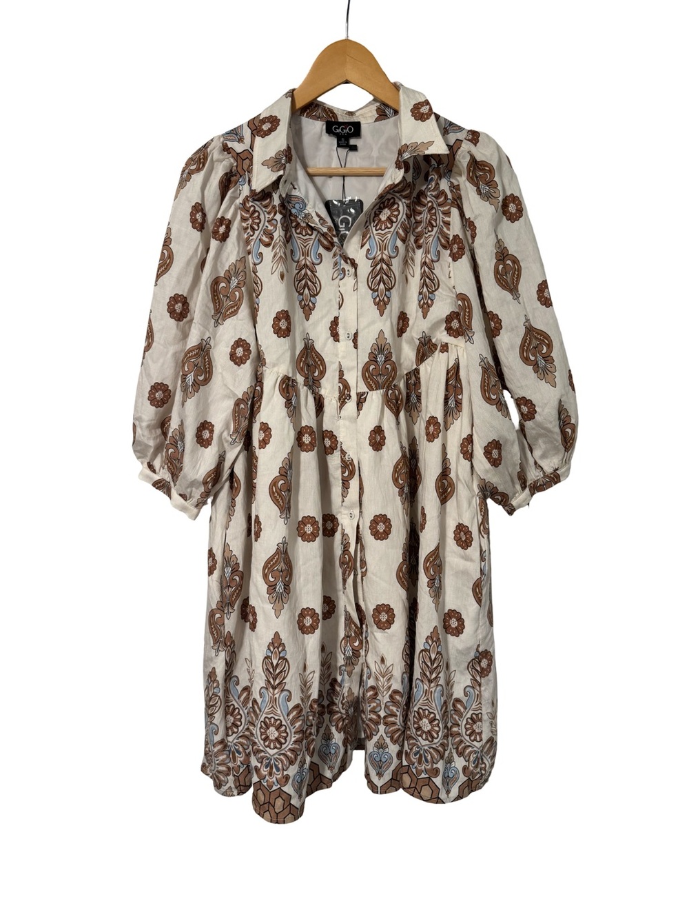 New Gigio Paisley Floral Mini Dress Bohemian - Picture 2 of 6